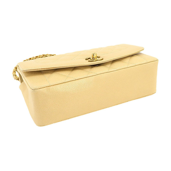 CHANEL Diana 25 Matelasse Chain Shoulder Bag Caviar Skin Beige A01165 - Picture 4 of 10